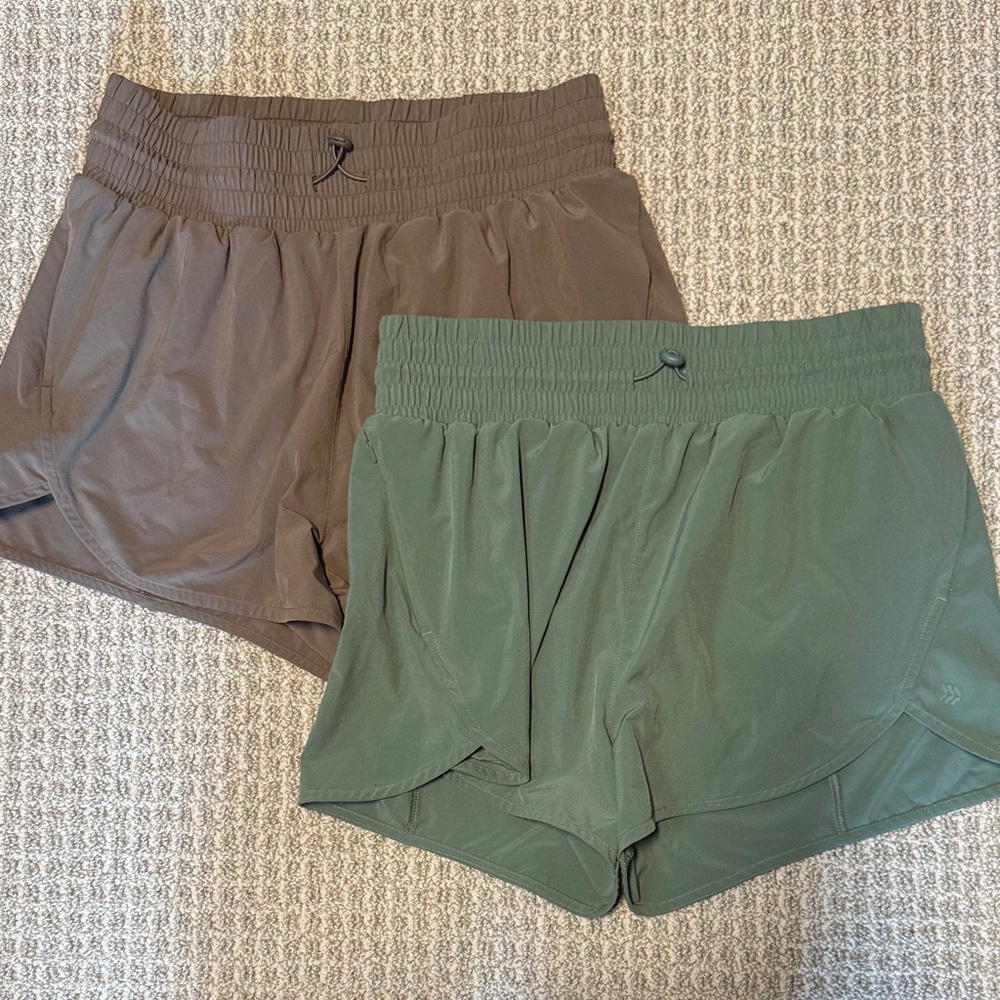 All in Motion Olive and Taupe Athletic Short Bundle